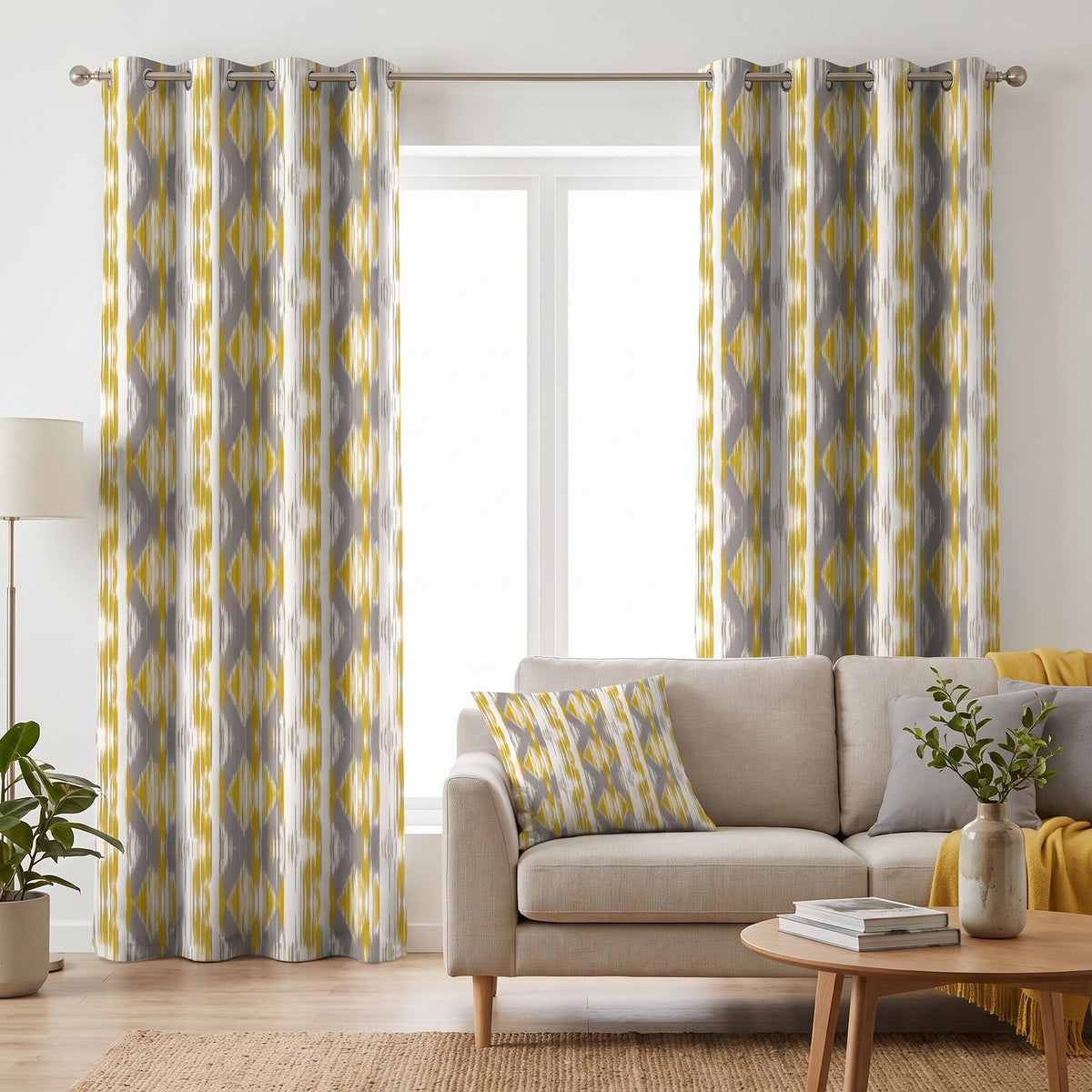 Ochre Ikat — matched left arrangement