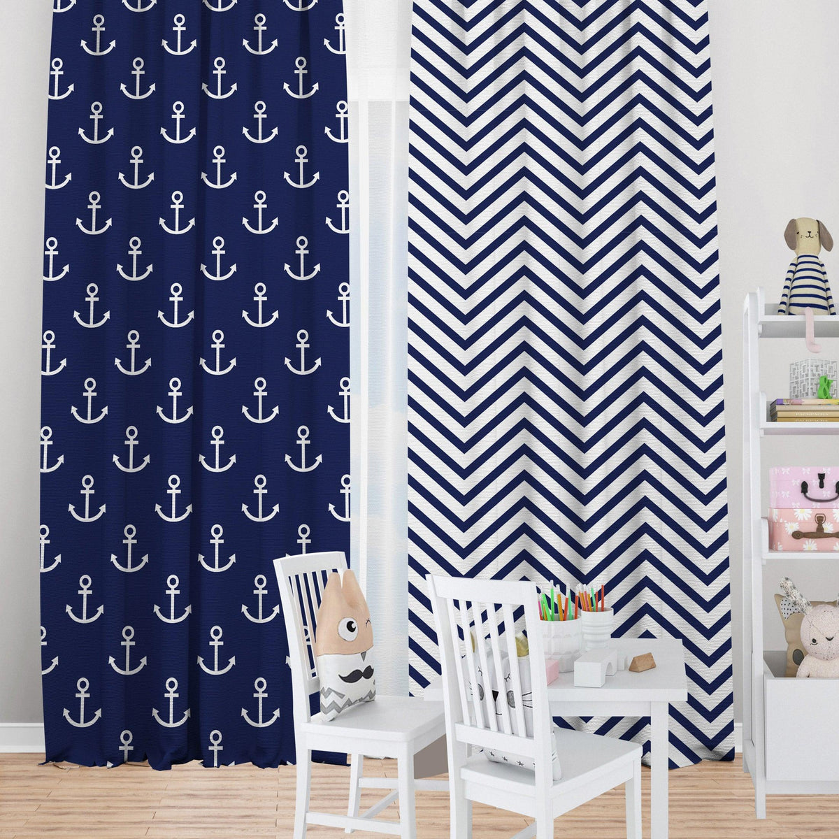 Little Sailor — printed curtain pair — Karen Fabrics