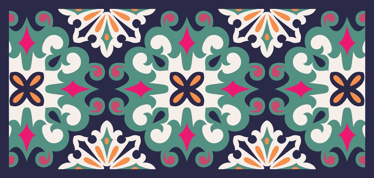 Mandala Garden — the table runner