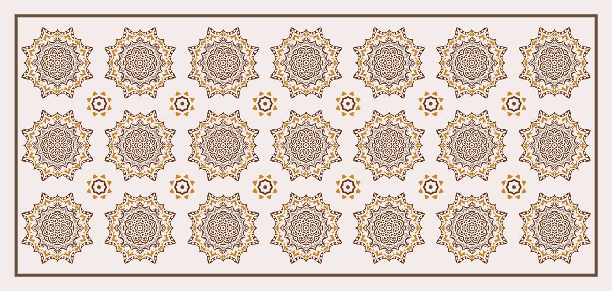 Golden Mandala — the table runner