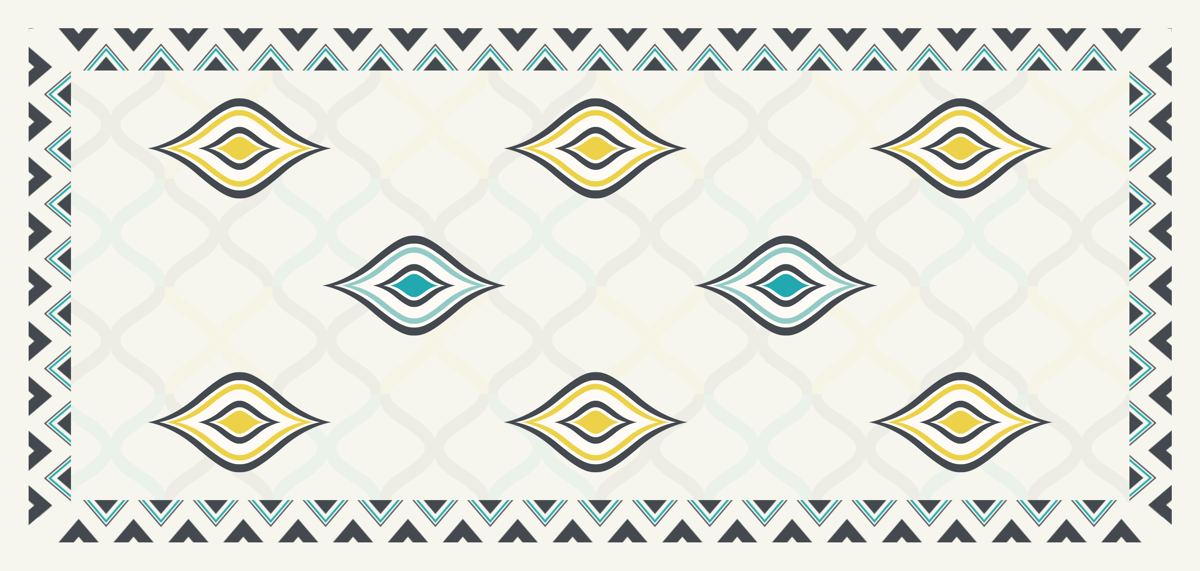 Teal Geo — the table runner