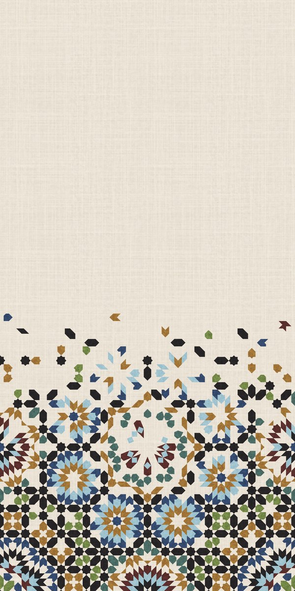 Mosaic Confetti — the curtain panel, the same design on both panels