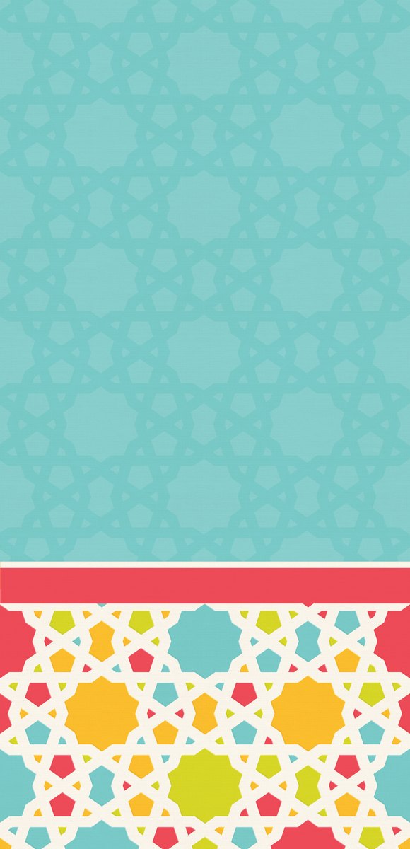 Turquoise Confetti — the right curtain panel