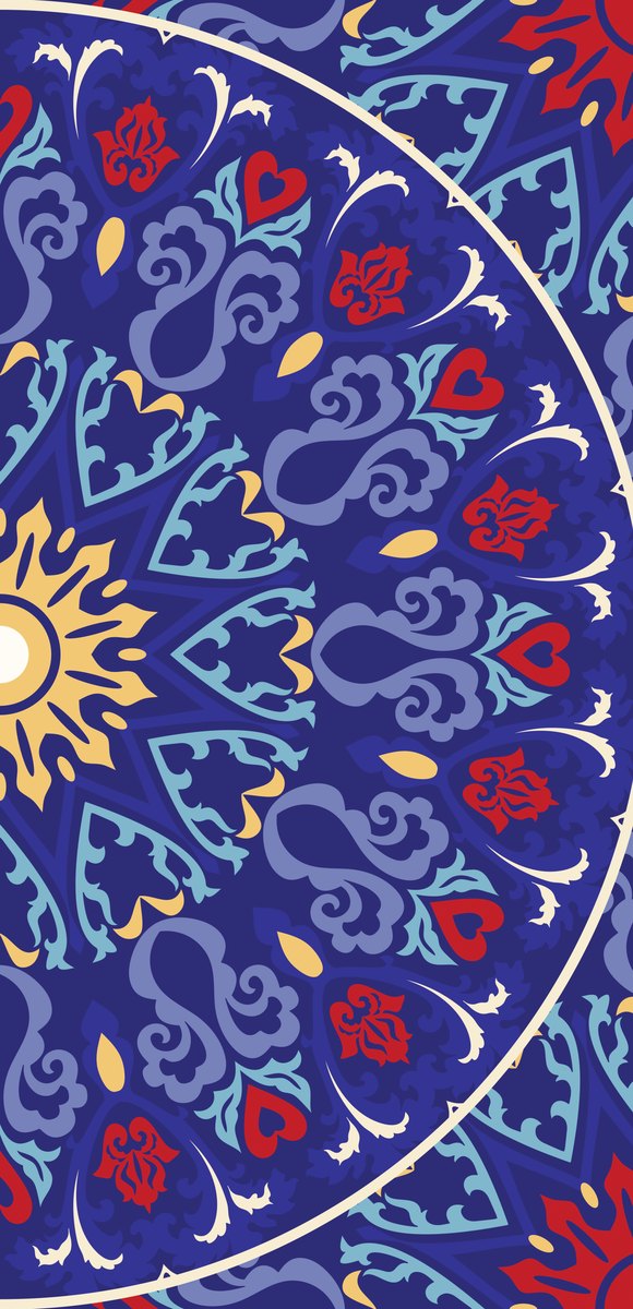 Royal Lanterns — the right curtain panel