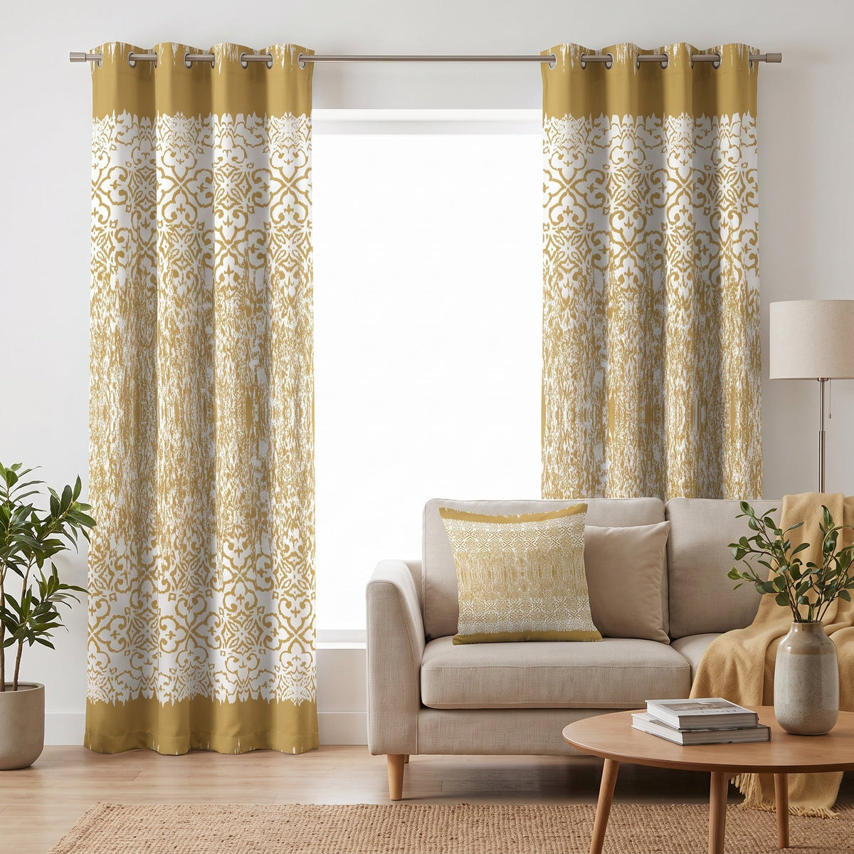 Gilded Crown — printed curtain pair — Karen Fabrics Classic collection