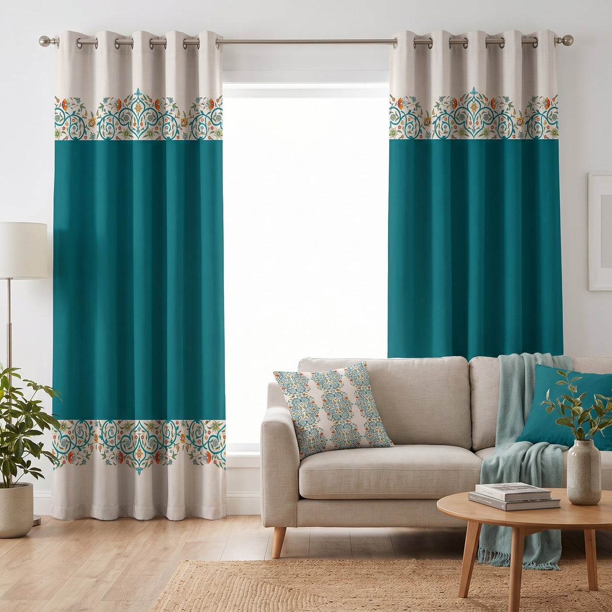 Teal Arabesque — matched right arrangement