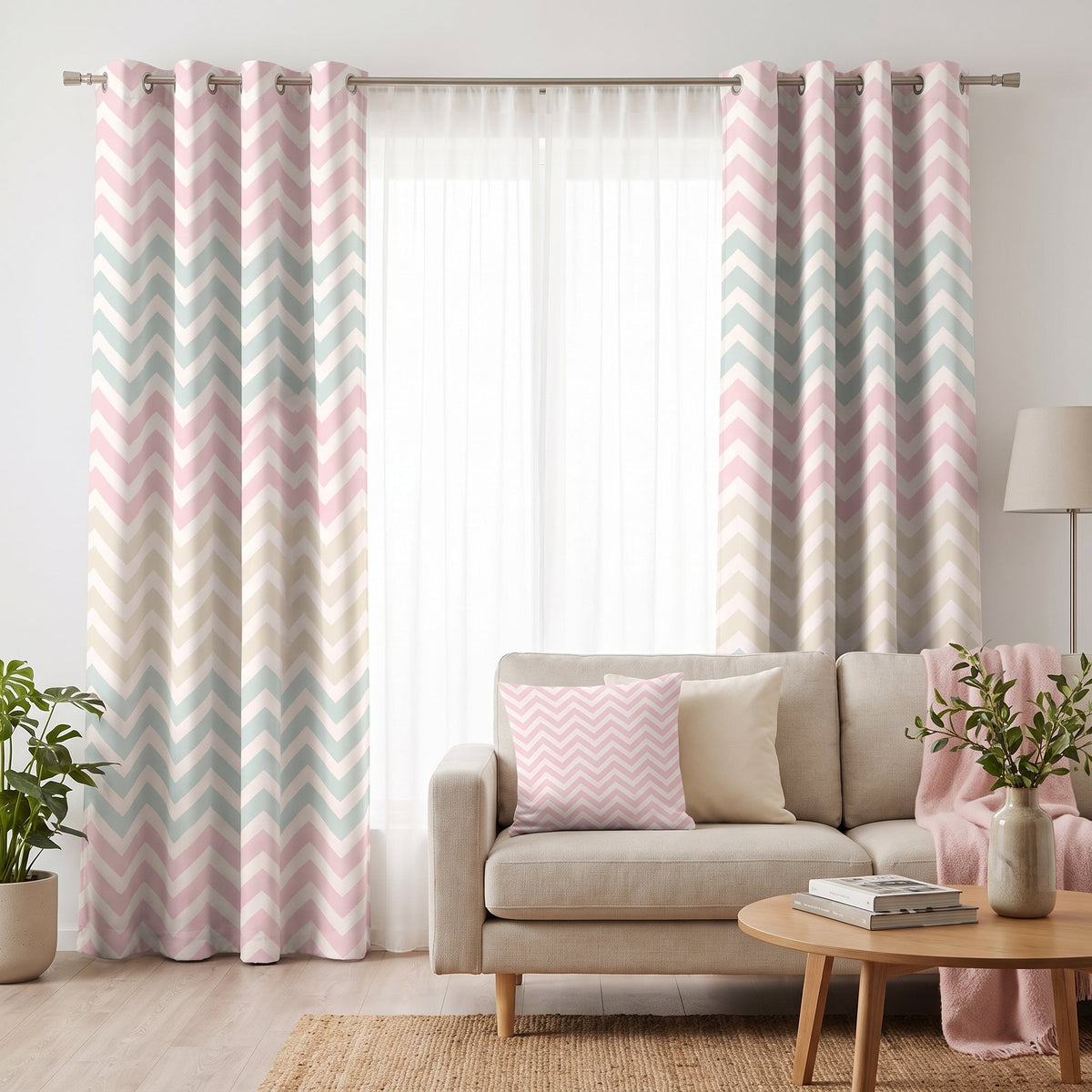 Pastel Zigzag — matched right arrangement