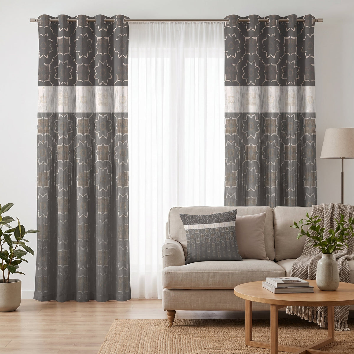 Smoky Ikat — matched left arrangement