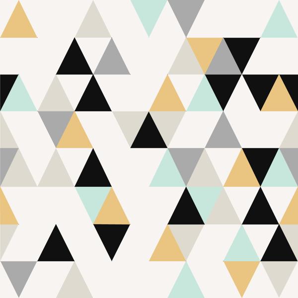 Triangle Trio — cushion 1 of 6, the printed design