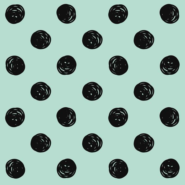 Dots & Hearts — cushion 1 of 6, the printed design