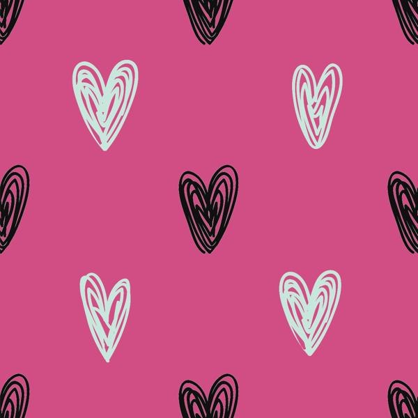 Dots & Hearts — cushion 4 of 6, the printed design