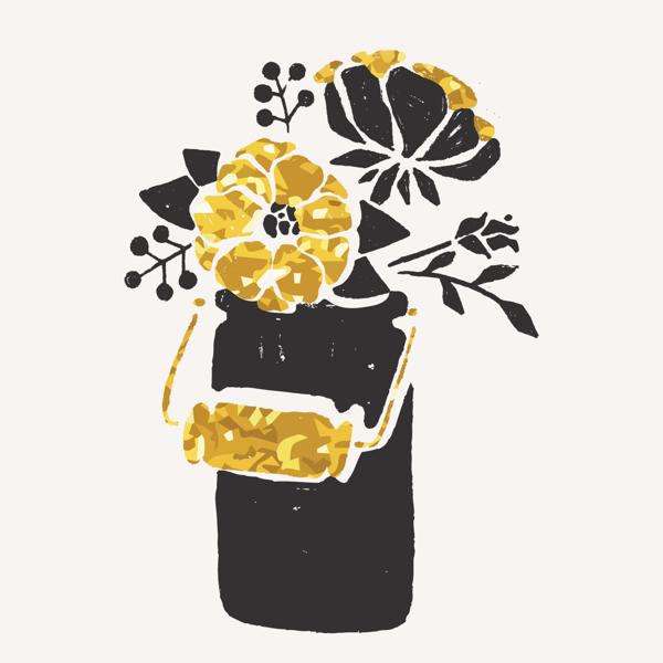 Golden Words — cushion 6 of 6, the printed design