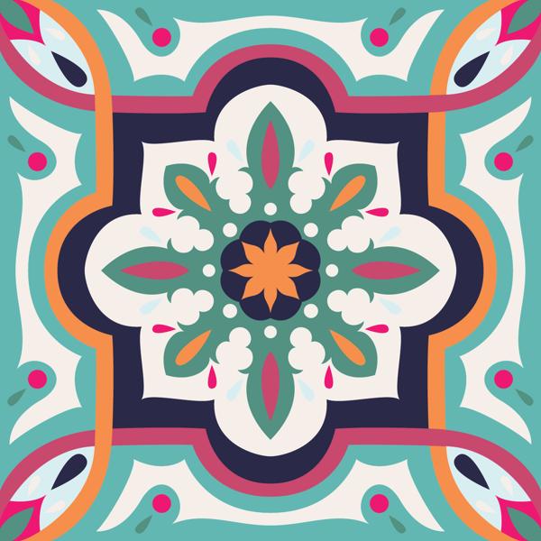 Mandala Garden — cushion 1 of 6, the printed design