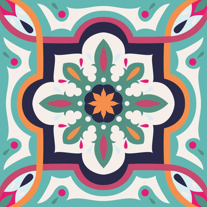Mandala Garden — cushion 1 of 6, the printed design