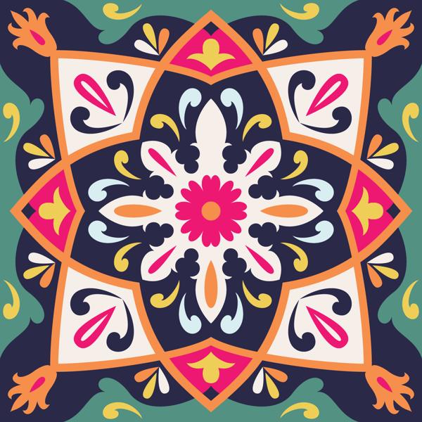Mandala Garden — cushion 2 of 6, the printed design