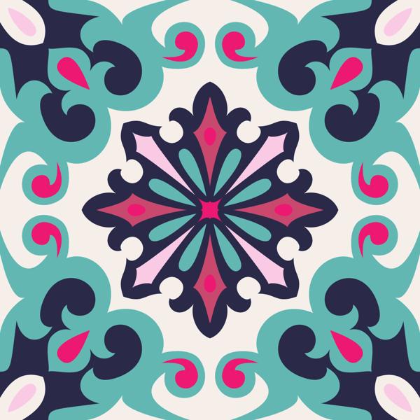 Mandala Garden — cushion 3 of 6, the printed design