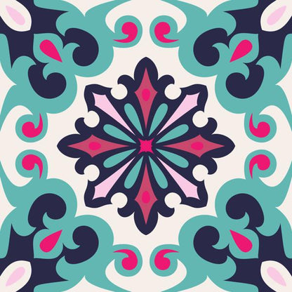 Mandala Garden — cushion 3 of 6, the printed design