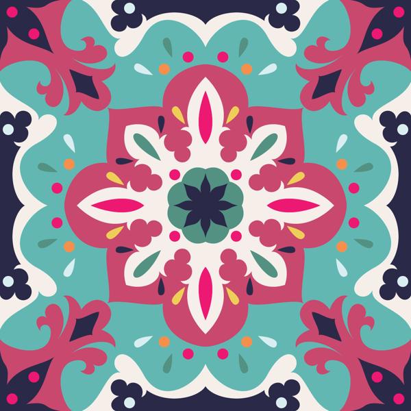 Mandala Garden — cushion 4 of 6, the printed design