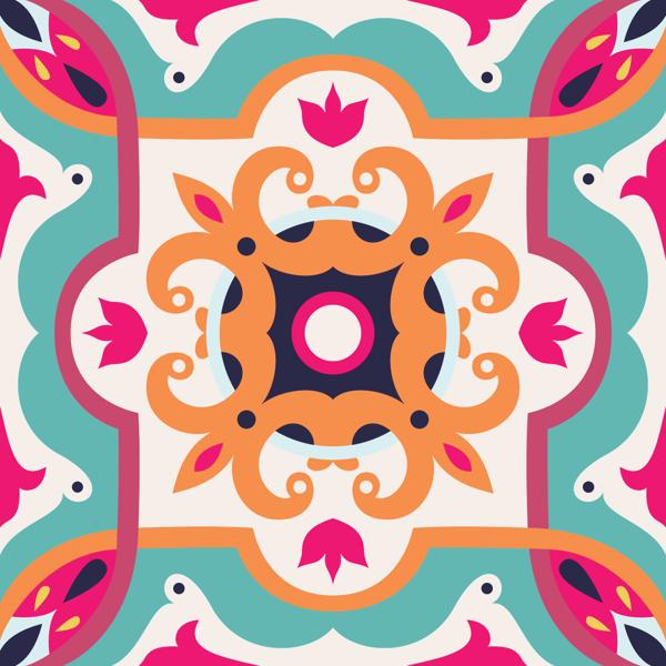 Mandala Garden — cushion 5 of 6, the printed design