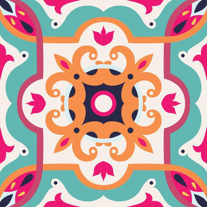 Mandala Garden — cushion 5 of 6, the printed design