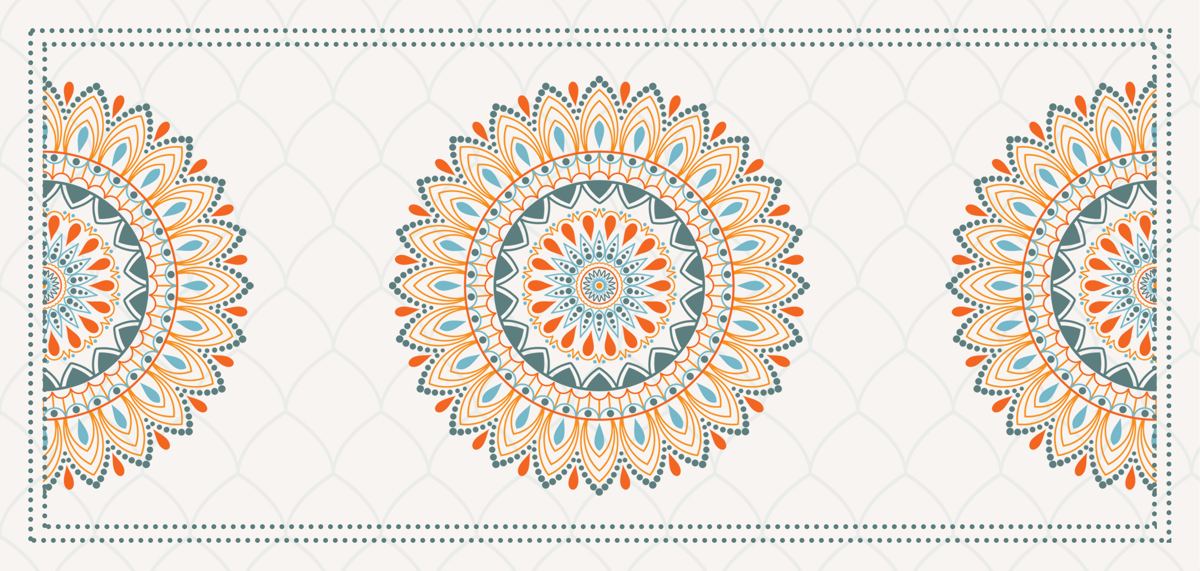 Mint Circles — the table runner