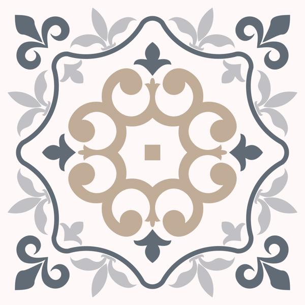 Navy Blossom — cushion 1 of 6, the printed design
