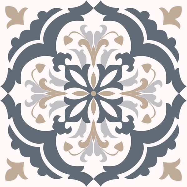 Navy Blossom — cushion 2 of 6, the printed design