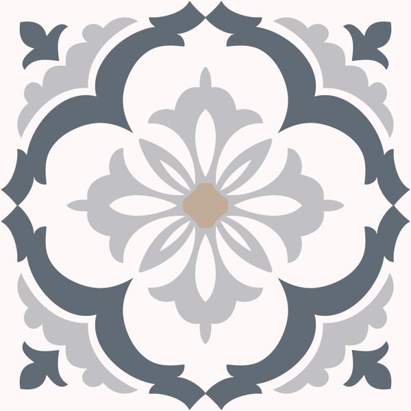 Navy Blossom — cushion 3 of 6, the printed design