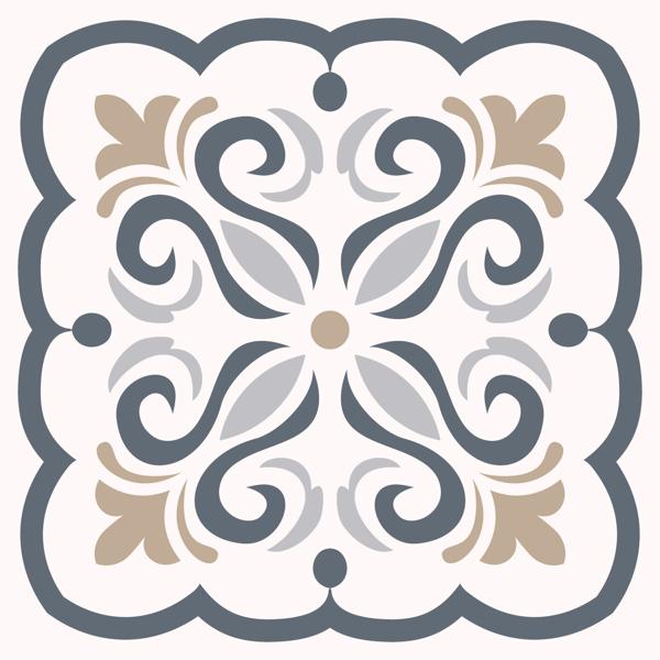 Navy Blossom — cushion 4 of 6, the printed design