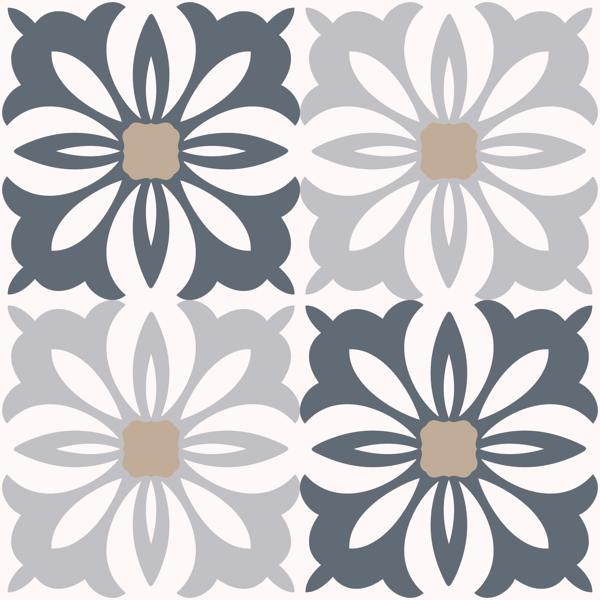 Navy Blossom — cushion 6 of 6, the printed design