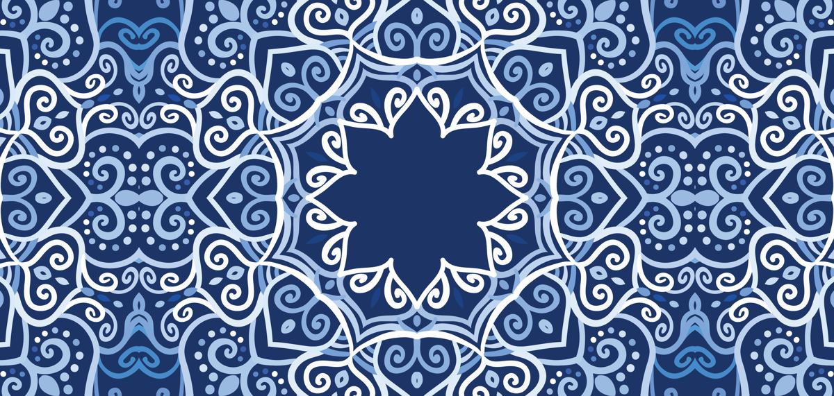 Blue Mandala — the table runner