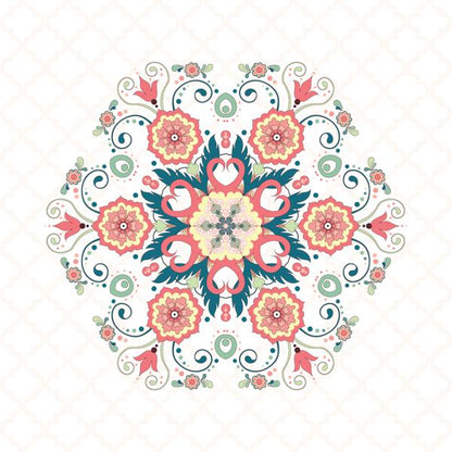 Folk Flowers — cushion 2 of 6, the printed design