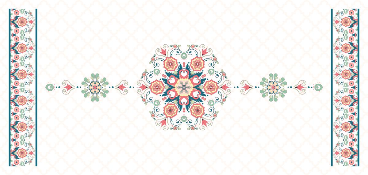Folk Flowers — the table runner