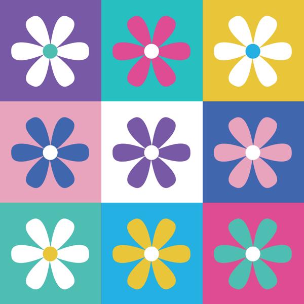 Bright Blooms — cushion 6 of 6, the printed design