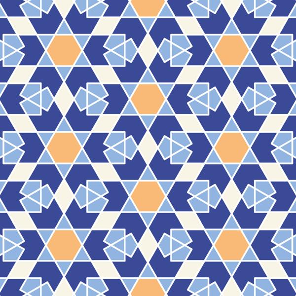 نقاط زرقاء — الكوشن 3 من 6، التصميم المطبوع