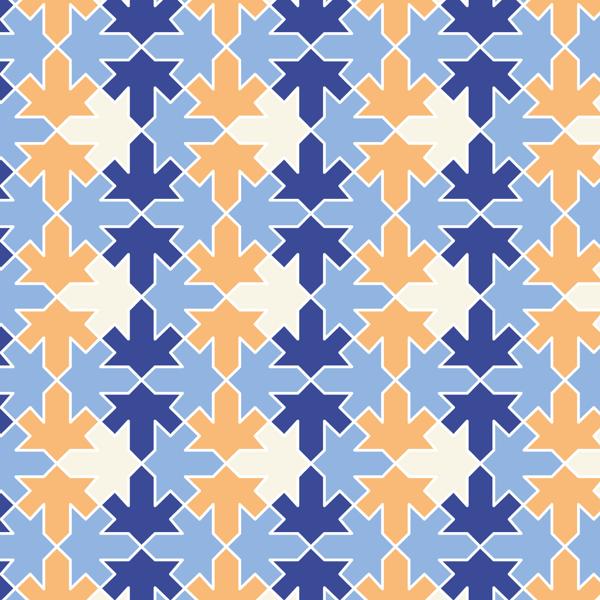 نقاط زرقاء — الكوشن 5 من 6، التصميم المطبوع