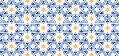 نقاط زرقاء — مفرش الطاولة
