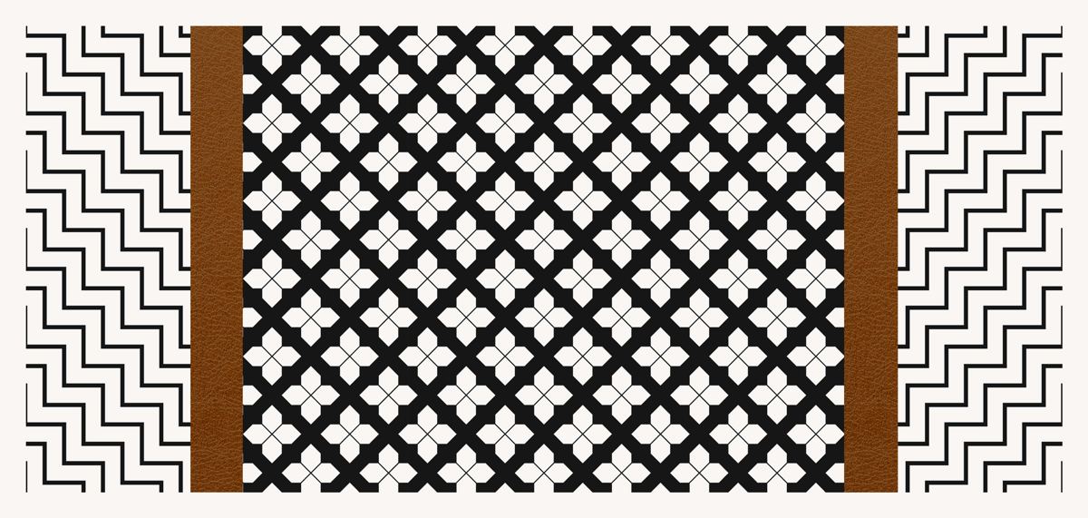 Monochrome Geo — the table runner