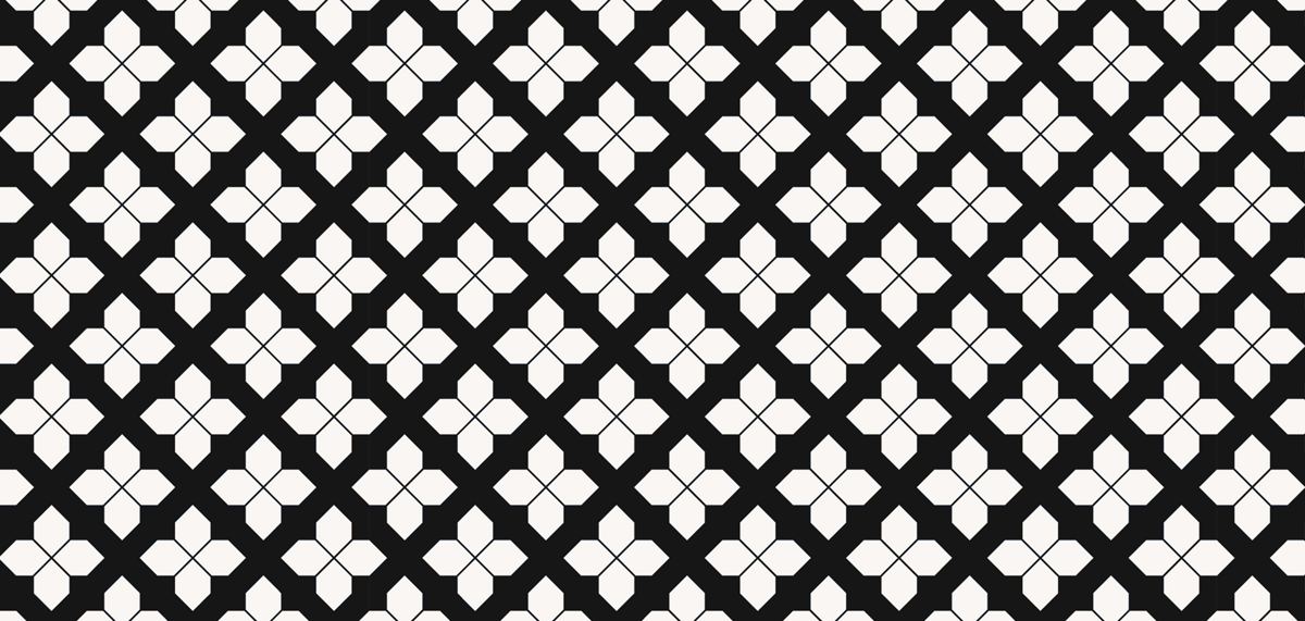Monochrome Geo — the table runner, second design