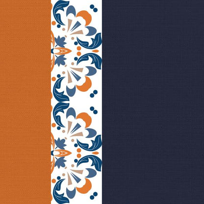 Navy & Rust — cushion 2 of 6, the printed design