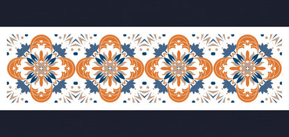 Navy & Rust — the table runner