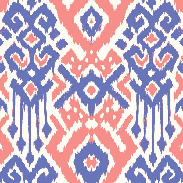 Ikat Pink — cushion 1 of 6, the printed design