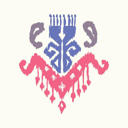 Ikat Pink — cushion 2 of 6, the printed design