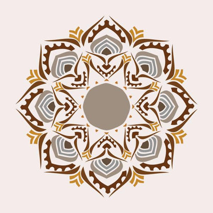 Golden Mandala — cushion 1 of 6, the printed design