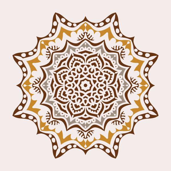 Golden Mandala — cushion 5 of 6, the printed design
