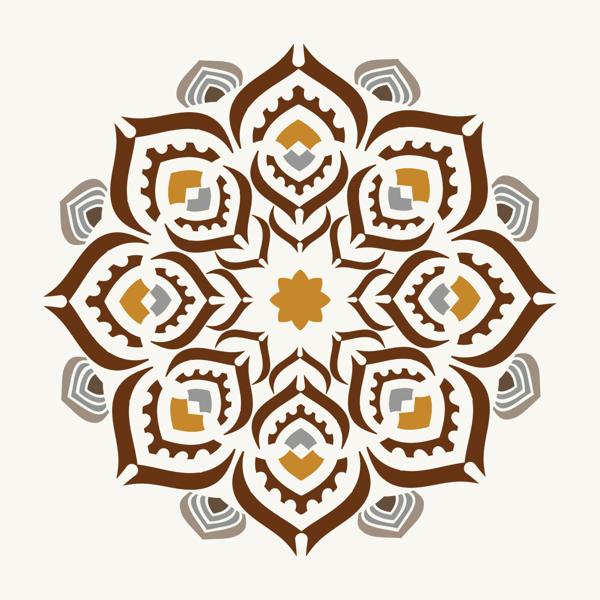 Golden Mandala — cushion 6 of 6, the printed design