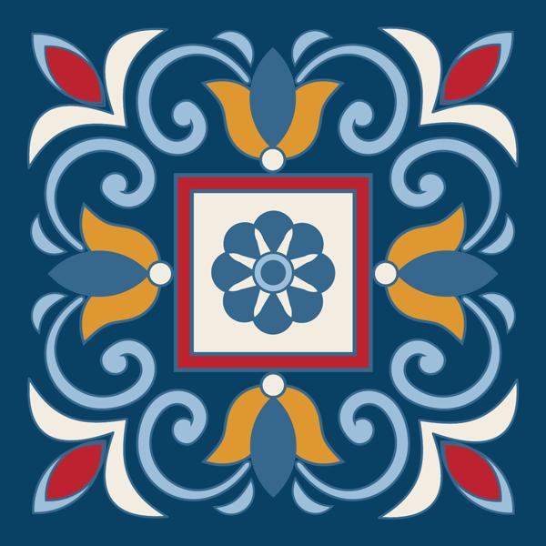 Tribal Tiles — cushion 2 of 6, the printed design