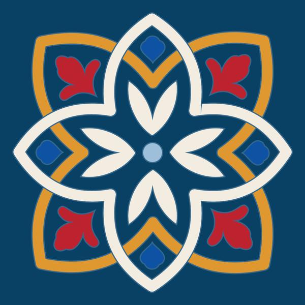 Tribal Tiles — cushion 4 of 6, the printed design
