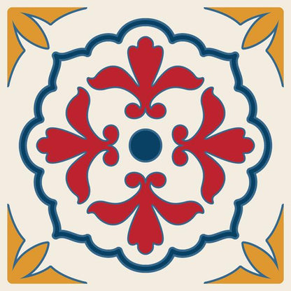 Tribal Tiles — cushion 5 of 6, the printed design