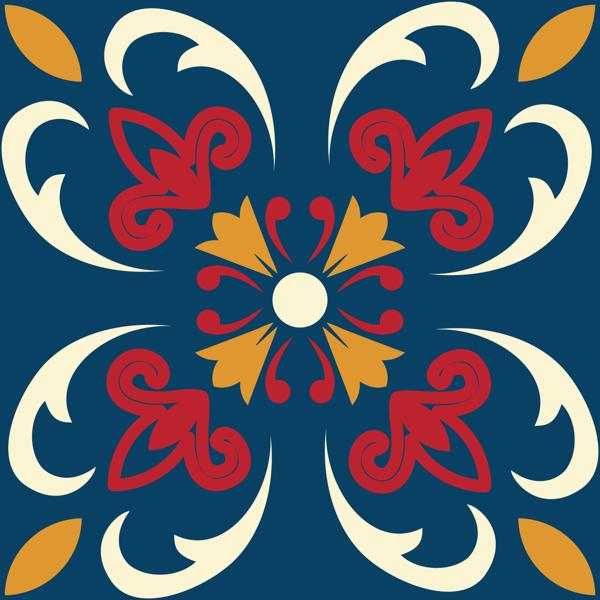 Tribal Tiles — cushion 6 of 6, the printed design